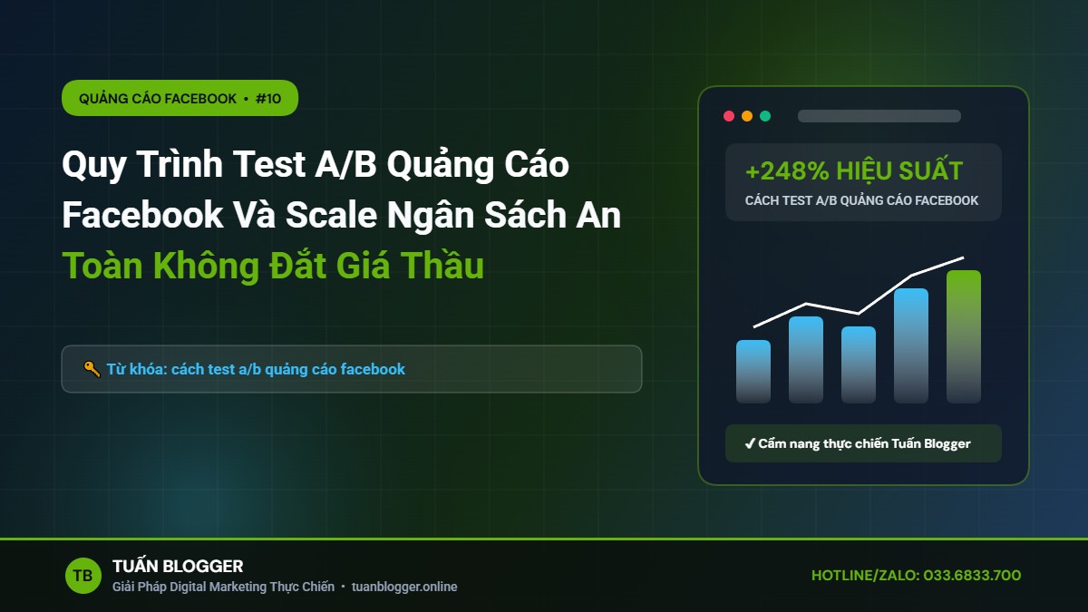 Quy Trình Test A/B Quảng Cáo Facebook Và Scale Ngân Sách An Toàn Không Đắt Giá Thầu - cách test a/b quảng cáo facebook
