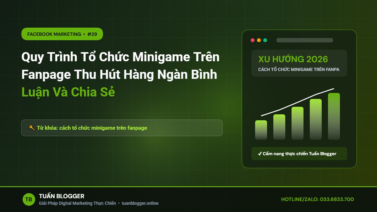 Quy Trình Tổ Chức Minigame Trên Fanpage Thu Hút Hàng Ngàn Bình Luận Và Chia Sẻ - cách tổ chức minigame trên fanpage
