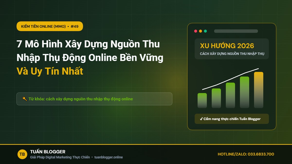 7 Mô Hình Xây Dựng Nguồn Thu Nhập Thụ Động Online Bền Vững Và Uy Tín Nhất - cách xây dựng nguồn thu nhập thụ động online