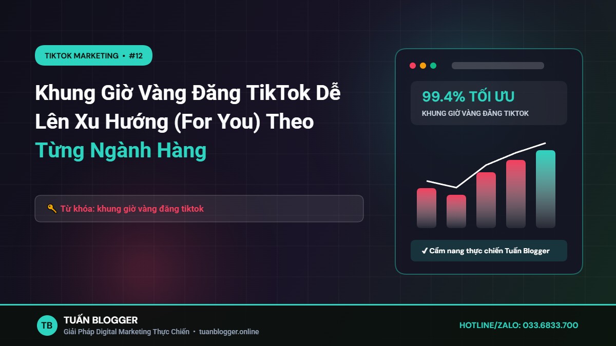 Khung Giờ Vàng Đăng TikTok Dễ Lên Xu Hướng (For You) Theo Từng Ngành Hàng - Khung giờ vàng đăng tiktok