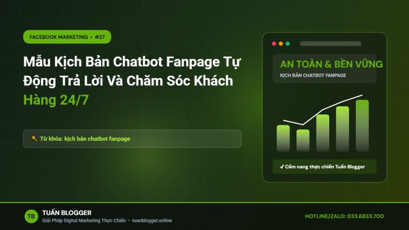 Mẫu Kịch Bản Chatbot Fanpage Tự Động Trả Lời Và Chăm Sóc Khách Hàng 24/7 - kịch bản chatbot fanpage